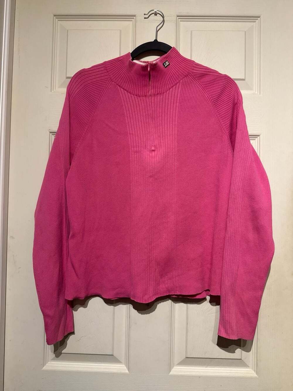 Y2k Polo Jeans Co. Ralph Lauren Half Zip Rib Knit Sweater Size XL Pink